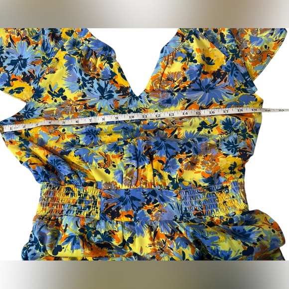 Collective concepts women’s size medium floral multicolor maxi dress lined - Picture 11 of 11